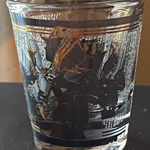 Vintage Opryland USA Nashville Tennessee Gold Black Clear Shot Glass Souvenir - Picture 3 of 7